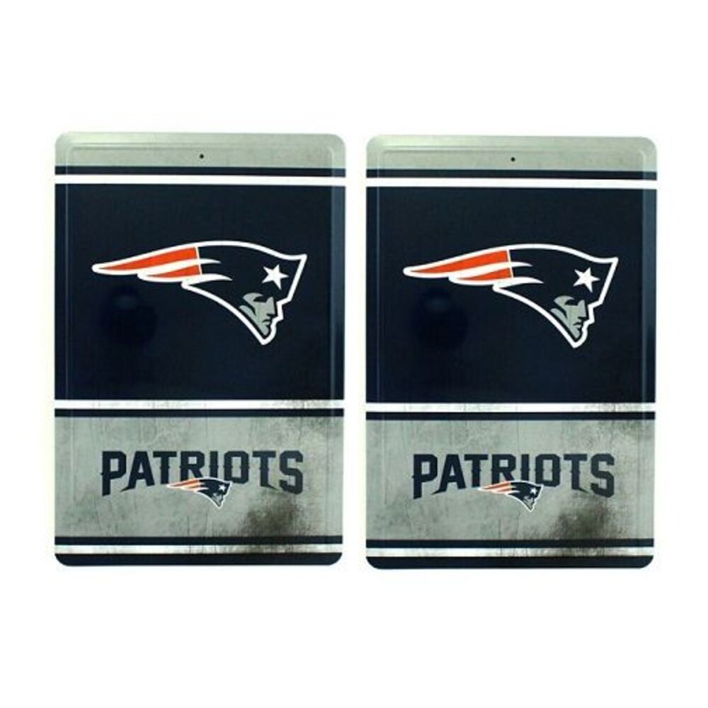 New England Patriots NFL Team Logo Tin Sign 2 Pack